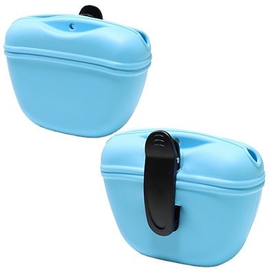 Dog Treat Pouch Bag  Portable Outdoor Silicone  Hands-Free Pet Training Waist Bag